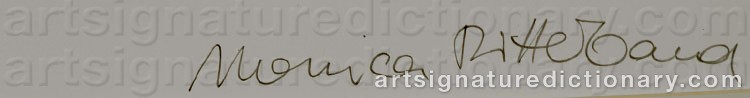 Authentic signature by Monica RITTERBAND on  artwork