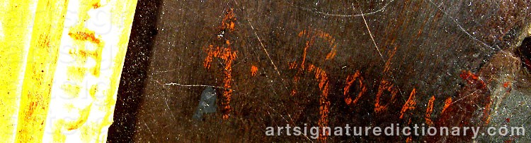 Authentic signature by Alcide ROBAUDI on  artwork