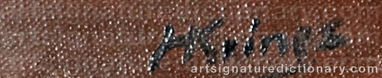 Authentic signature by Hugo KRINGS on  artwork
