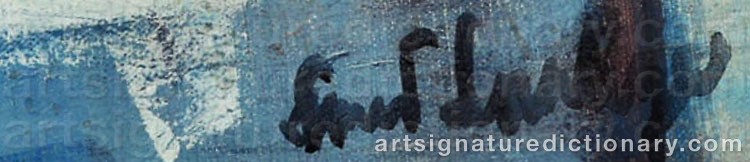 Authentic signature by Svend SAABYE on  artwork