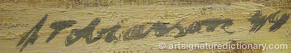 Authentic signature by Astrid TOBIASSON on  artwork