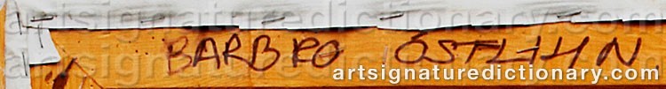 Signature by Barbro ÖSTLIHN