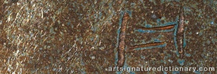 Authentic signature by Toshiko TAKAEZU on  artwork