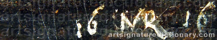 Authentic signature by Maerten RYCKAERT on  artwork