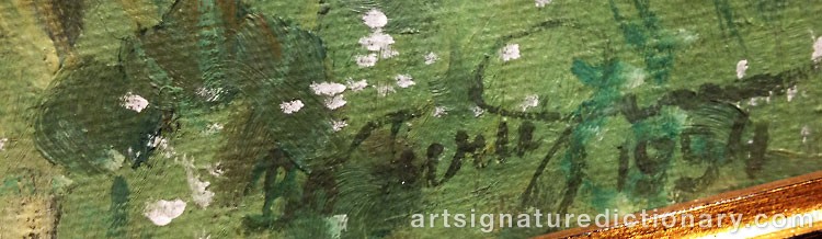Authentic signature by Bo FURUGREN on artwork