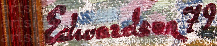 Authentic signature by Christer SCHMITERLÖW on  artwork