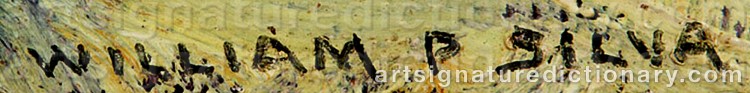 Authentic signature by William Posey SILVA on artwork