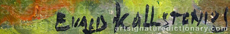 Signature by Evald KALLSTENIUS