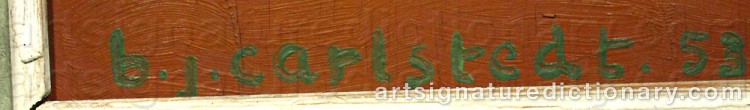 Proven forgery of Birger CARLSTEDT signature - counterfeit example