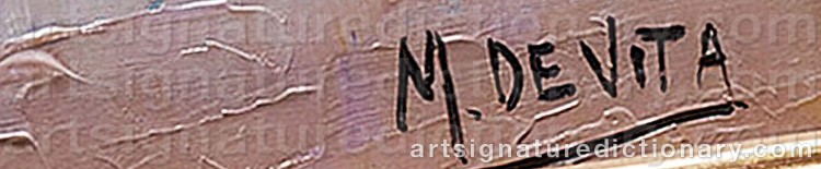 Authentic signature by Miguel DE VITA on  artwork