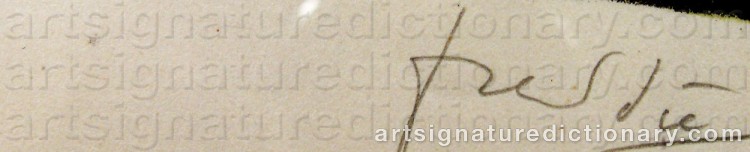 Signature by Wilhelm FREDDIE