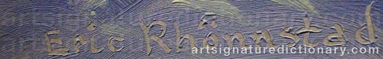 Signature by Eric RHÖNNSTAD