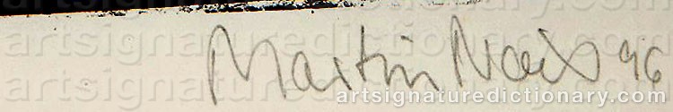 Authentic signature by Martin NOEL on  artwork