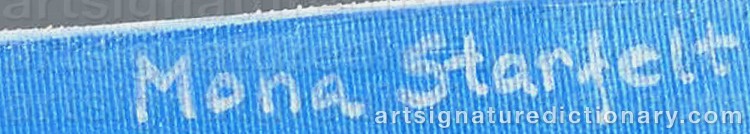Authentic signature by Mona STARFELT on Painting/Watercolour artwork