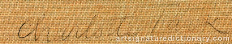 Authentic signature by Charlotte PARK on Painting/Watercolour artwork