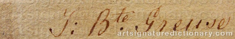 Signature by Jean-Baptiste GREUZE