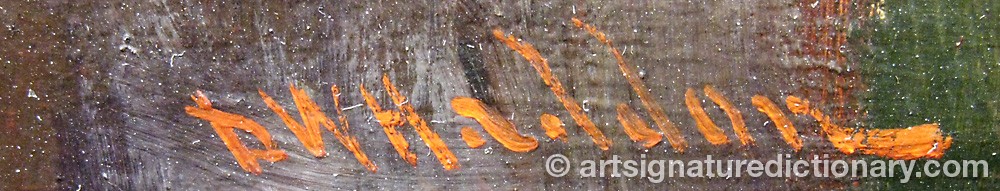 Authentic signature by David W. HADDON on  artwork