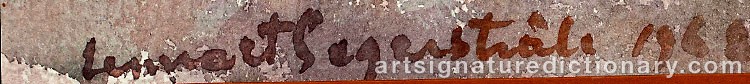Signature by Lennart SEGERSTRÅLE
