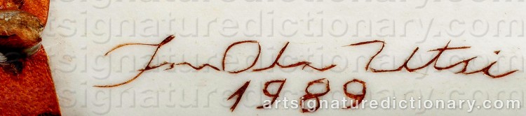 Authentic signature by Jon Ola (Sami Artist) UTSI on Other artwork