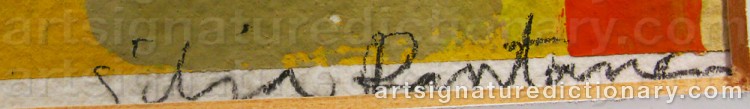 Authentic signature by Silja RANTANEN on Painting/Watercolour artwork