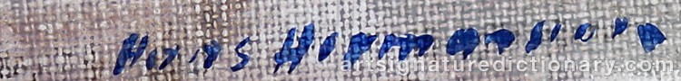 Authentic signature by Hans HERMANSSON on artwork