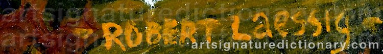 Authentic signature by Robert LAESSIG on Painting/Watercolour artwork