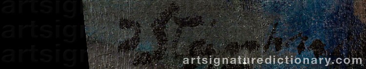 Authentic signature by Jakob STEINHARDT on Painting/Watercolour artwork
