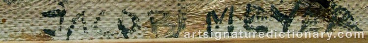 Authentic signature by Jacob MEYER on  artwork