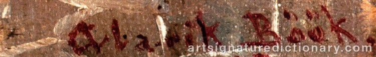 Authentic signature by Alarik BÖÖK on  artwork