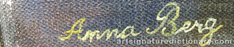Signature by Anna BERG