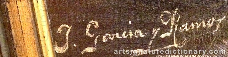 Authentic signature by José GARCIA RAMOS on Painting/Watercolour artwork