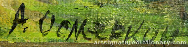 Authentic signature by Alexander Alexandrovich OSMERKIN on artwork