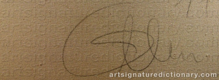 Authentic signature by Tina GILLEN on  artwork