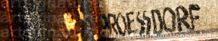 Signature by Alfred PROESSDORF