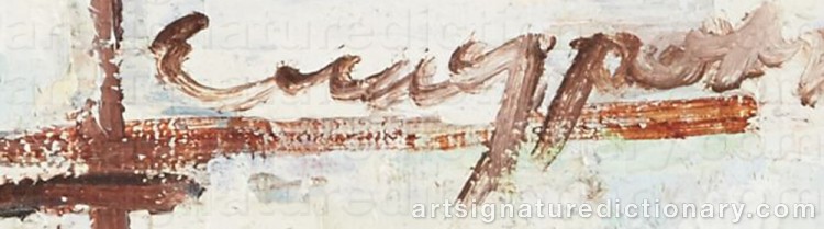 Authentic signature by Euayporn KERDCHOUAY on artwork