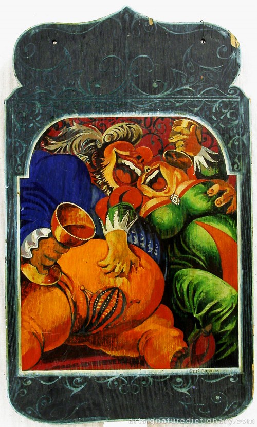 Close-up details showing Sergei Yurievich SUDEIKIN signature forgery characteristics