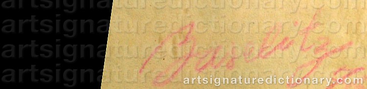 Authentic signature by Georg BASELITZ on artwork