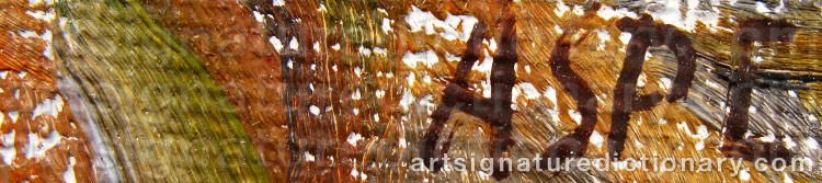 Authentic signature by Hugo ‘Aspe’ CARLSSON on  artwork