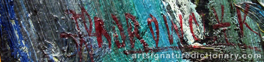 Authentic signature by Woldzimierz BOROWCZYK on artwork
