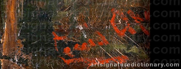 Authentic signature by Louis APOL on Painting/Watercolour artwork