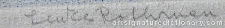Signature by Lenke ROTHMAN