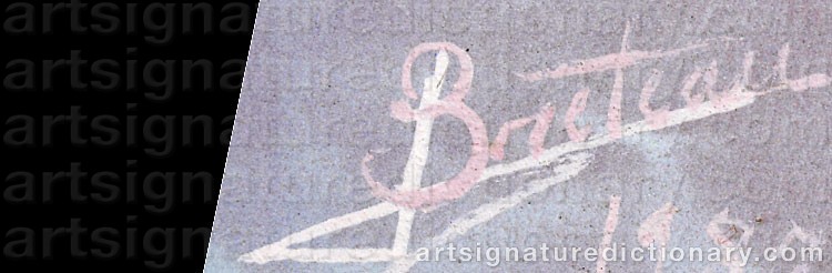 Authentic signature by Patrice BRETEAU on  artwork