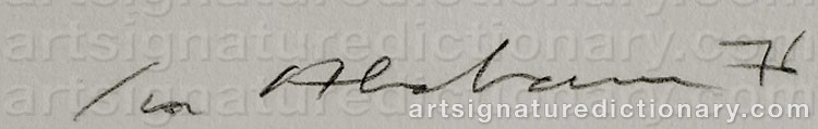 Signature by Ivor ABRAHAMS