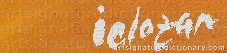 Authentic signature by Semproniu ICLOZAN on  artwork