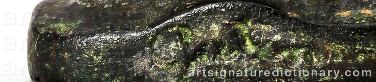 Authentic signature by Axel GUTE on Sculpture artwork