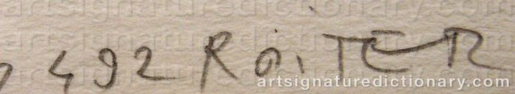 Authentic signature by Andrei ROITER on  artwork