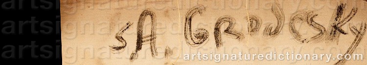 Authentic signature by Scott GRODESKY on artwork