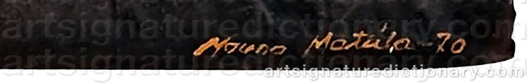 Authentic signature by Mauno MATTILA on  artwork