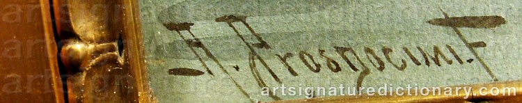 Authentic signature by Alberto PROSDOCIMI on  artwork