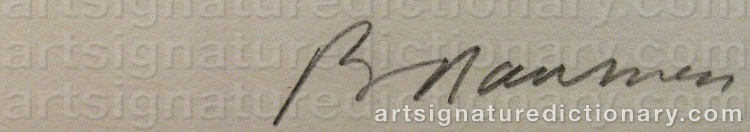 Signature by Bruce NAUMAN